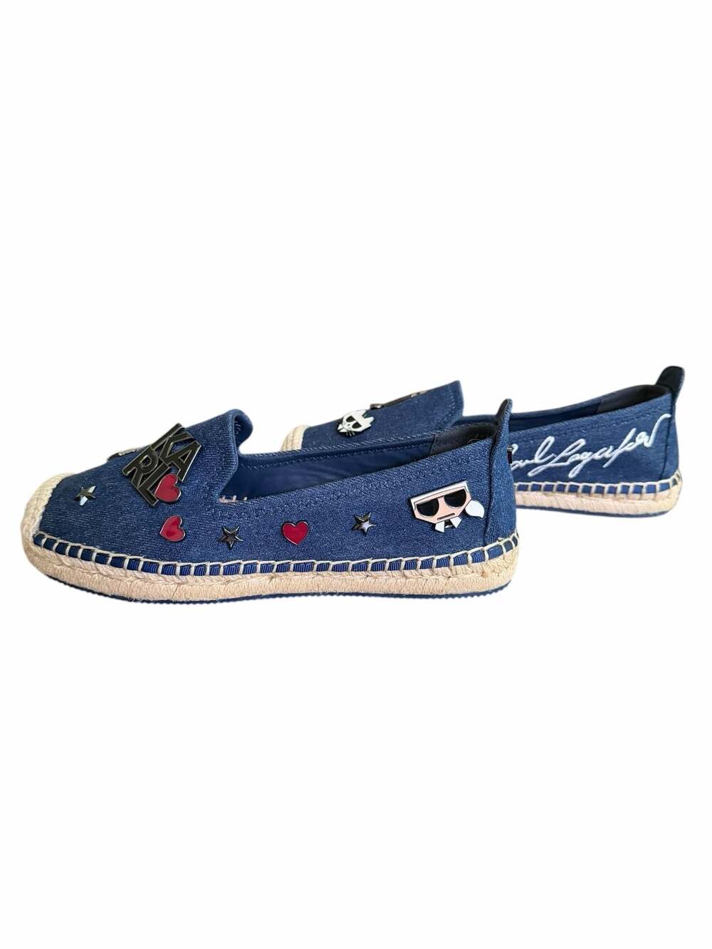 Karl Lagerfeld Denim Espadrilles Size 5.5M